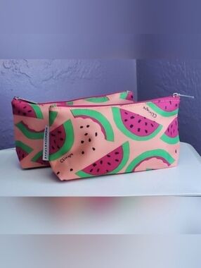 Set Of 2 Clinique & Donald Robertson Collab Cosmetics Bags